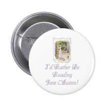 IRBR Jane Austen! Knöpfe, 2 Formen, 6 Größen Anstecknadelbuttons