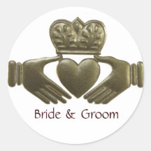 Iren Claddagh Goldhochzeits-Siegel Sticker