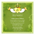 Iren Claddagh Herz-formale keltische Hochzeit lädt Individuelle Ankündigung