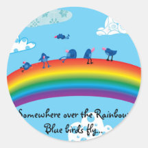 Irgendwo über dem Regenbogen Runde Sticker