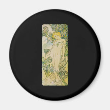Iris Alphonse Mucha Kühlschrankmagnete