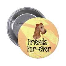 Irisch Terrier "Friends Fur-ever" Anstecknadelbuttons