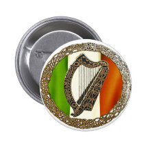 Irische Harfe Button