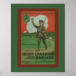 "Irische kanadische Förster WW1 " Poster