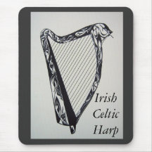 Irische keltische Harfe Mousepad