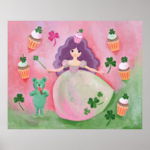 Irische Kuchen-Prinzessin Painting Posterdruck