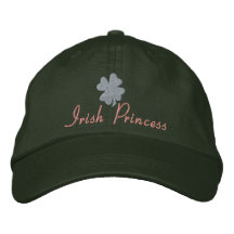 Irische Prinzessin, Rosa und Grün Bestickte Baseballcaps