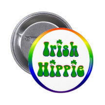 Irischer Hippie rund Anstecknadelbuttons