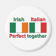 Irischer Italiener - vervollkommnen Sie zusammen! Kühlschrankmagnet