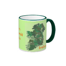 Irischer Landkreis-Karten-Irland-Becher Teetassen