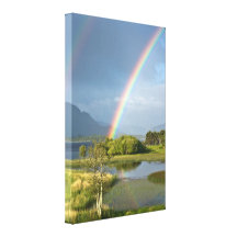 Irischer Regenbogen eingewickelte Leinwand Gespannter Galerie Druck