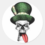Irischer Schädel Runder Sticker