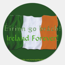 IRISCHES FLAGGEN-GESCHENK-STRECKE ~ Eirinn gehen b Stickers