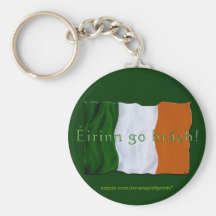 IRISCHES FLAGGEN-GESCHENK-STRECKE ~ Eirinn gehen b Schlüsselanhänger