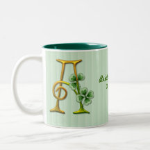 Irisches Goldmonogramm A Teetasse