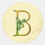 Irisches Goldmonogramm B Aufkleber