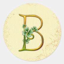 Irisches Goldmonogramm B Aufkleber