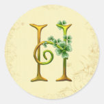 Irisches Goldmonogramm H Sticker