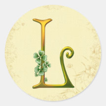 Irisches Goldmonogramm L Sticker