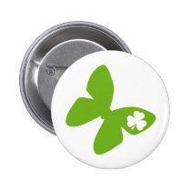 irisches Schmetterlings-Kleeblatt buttons