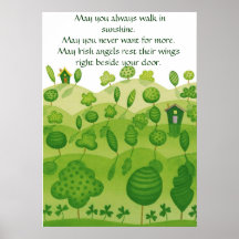 Irisches Segen Plakat