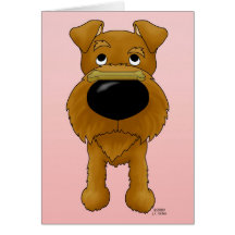 Irisches Terrier-Valentinsgruß Grußkarte