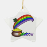 Irish rainbow christmas tree ornament
