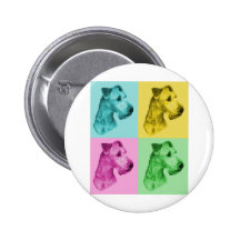Irish Terrier "pop-art" Buttons