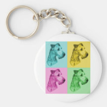 Irish Terrier "pop-art" Schlüsselbänder