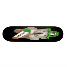 Irland, irischer Kobold-Teddybär, schwarz Personalisierte Skatedecks