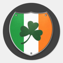 Irland-Kleeblatt-Schild-Aufkleber