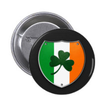 Irland-Kleeblatt-Schild-Knopf Anstecknadelbuttons