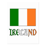 Irlandflagge u. -wort postkarten