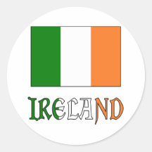 Irlandnamensflagge Runder Aufkleber