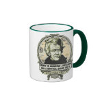 Ironie ist Jackson auf einem zentralen Banknoten-B Tee Tasse