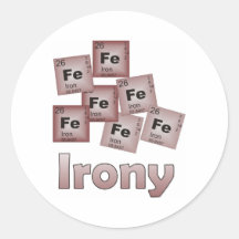 Ironie Runde Sticker