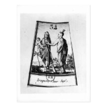 Iroquois amerikanischer Ureinwohner Postkarte