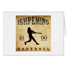 Ishpeming Michigan Baseball 1890 Grußkarte