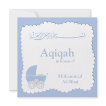 Islamische Aqiqa Babyeinladung bismillah Moslems