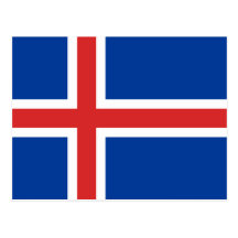 Island-Flagge Postkarten