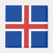 Island-Qualitäts-Flagge Kühlschrankmagnet