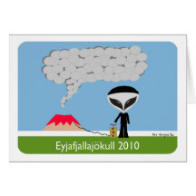 Island-Vulkan-Gruß-Karte 2010