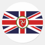 Isle of Man-Vizegouverneur-Flagge Runde Aufkleber