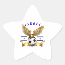 Israel-Fußball-Entwürfe Sternaufkleber