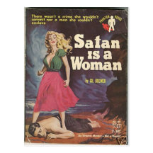 ist eine Frau satan! Postkarte