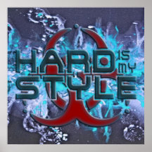 Ist stark mein Art | splattergrunge Blau | hardsty Plakat