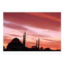 Istanbul-Moschee Silhouette Postkarten