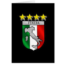 Italien 4 Sternweltmeister-Fußballgeschenke Karte
