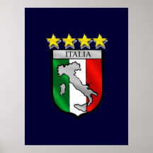 Italien 4 Sternweltmeister-Fußballgeschenke Plakatdrucke