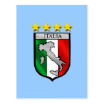 Italien 4 Sternweltmeister-Fußballgeschenke Postkarten